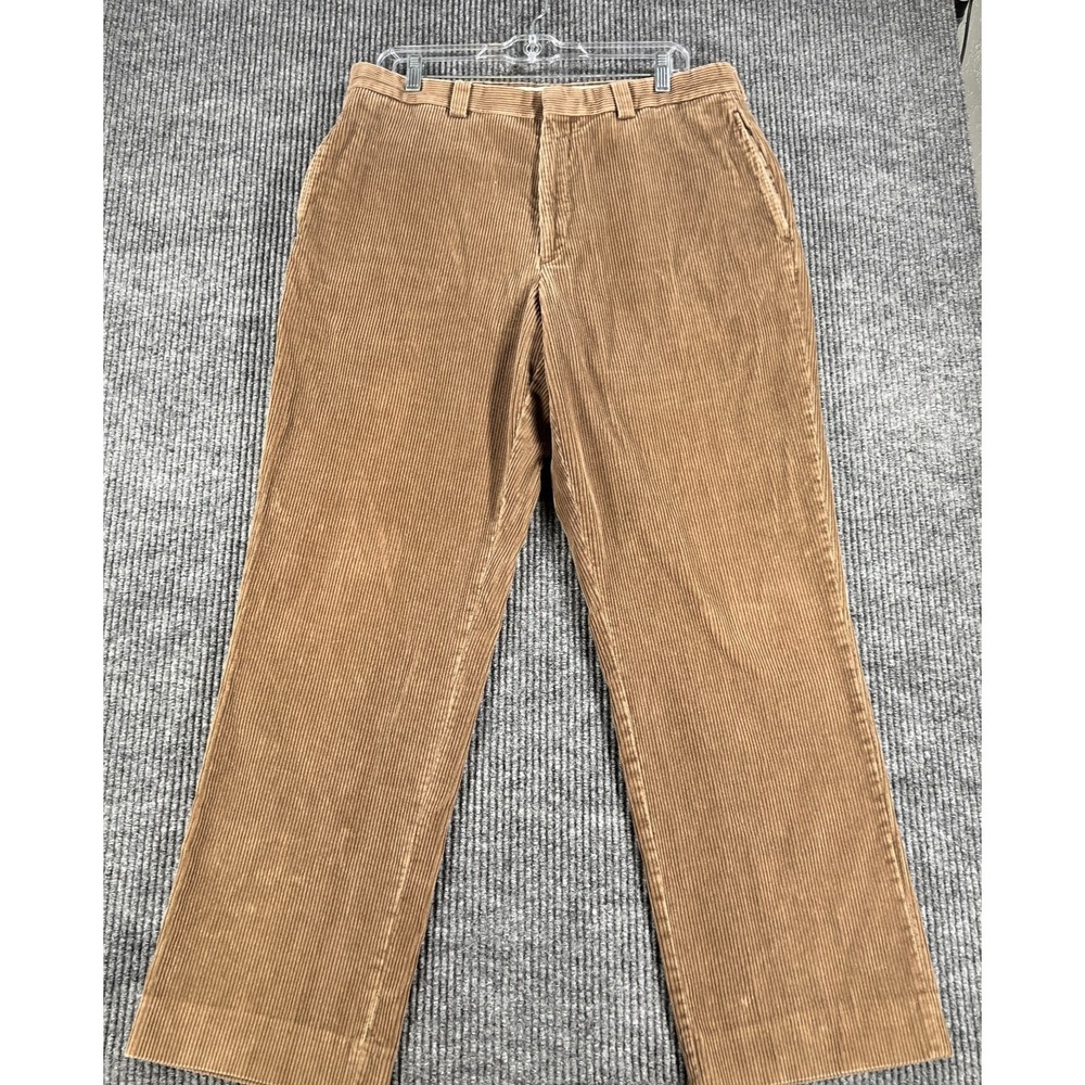 LL Bean Corduroy Pants Mens‎ 35x30 Brown Chino Casual Comfort Natural Fit